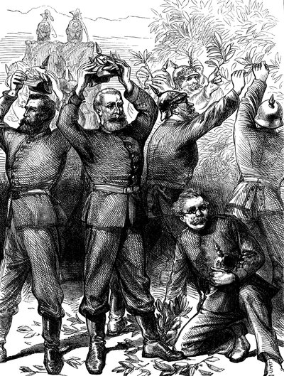 احتلال الألمان لباريس بعد الحرب الفرنسية البروسية ، مارس 1871 م 1880 بواسطة غير معروف