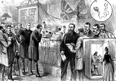 افتتاح خط الهاتف الأنجلو فرنسي 1891 بواسطة غير معروف