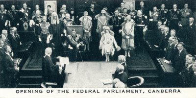 افتتاح البرلمان الاتحادي ، كانبيرا ، 1927 1937 بواسطة غير معروف