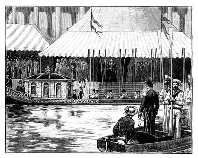 افتتاح بورصة لندن للفحم ، الموكب الملكي ، Custom-House Quay ، لندن ، c1888 بواسطة غير معروف