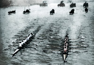 سباق أكسفورد وكامبريدج للقوارب ، لندن ، 1926-1927. بواسطة غير معروف