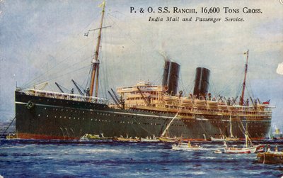 P. & OSS Ranchi، 16،600 Tons Gross، India Mail and Passenger Service، 1934. بواسطة غير معروف