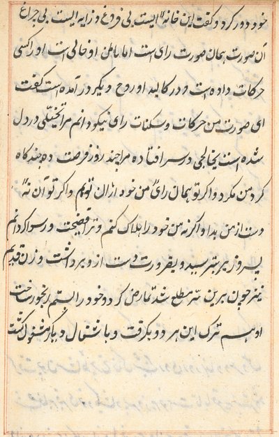 صفحة من حكايات ببغاء توتي ناما: صفحة نصية ، ج. 1560. بواسطة غير معروف