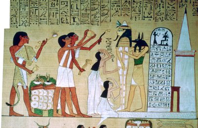 صفحة من كتاب موتى هونيفر ، من طيبة ، مصر ، الأسرة التاسعة عشر ، حوالي 1300 قبل الميلاد بواسطة غير معروف