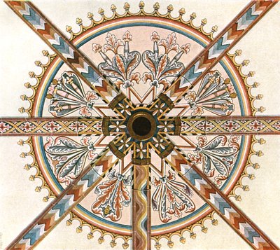 زخرفة مرسومة في الكاتدرائية ، ليمبورغ آن دير لان ، ألمانيا ، 1928. بواسطة غير معروف