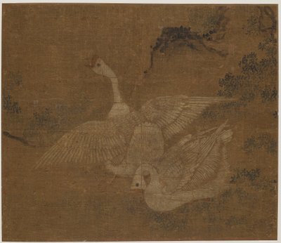 زوج من الأوز المحلي ، ربما سلالة مينغ ، 1368-1644. بواسطة غير معروف