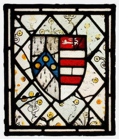 لوحة مع Heraldic Shield of Johnson ، البريطانية ، كاليفورنيا. 1500. بواسطة غير معروف