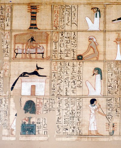 بردية ، تحنيط ، أنوبيس ، مصر القديمة ، القرن العاشر قبل الميلاد بواسطة غير معروف