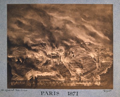 باريس اللهب ، 1871 بواسطة غير معروف