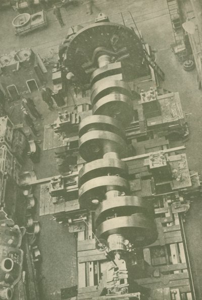 جزء من العمود المرفقي MV Britannic White Star ، 27000 طن ، c1930. بواسطة غير معروف