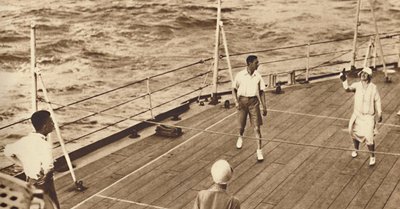 الشركاء - لعبة التنس على سطح السفينة في المدينة الشهيرة ، 1927 ، 1937 بواسطة غير معروف