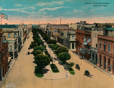 باسيو ديل برادو ، هافانا ، كوبا ، عام 1920 بواسطة غير معروف