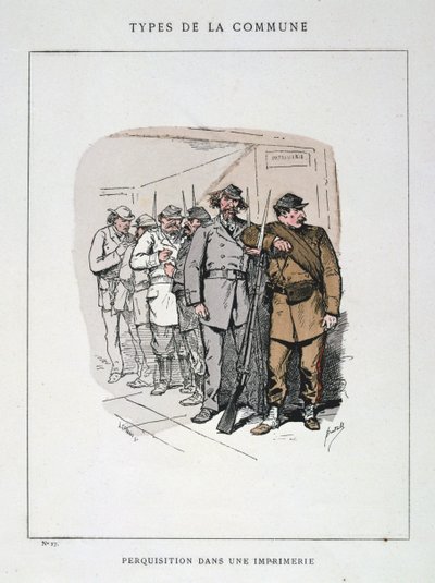 البحث في دار الطباعة ، كومونة باريس ، 1871. بواسطة غير معروف