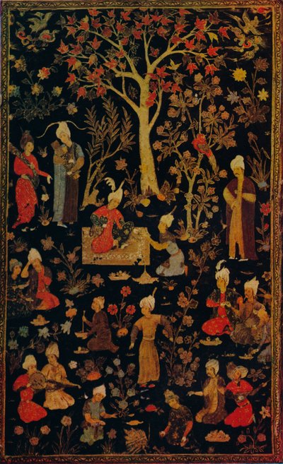 غلاف الكتاب الفارسي Papier Mache ، c1600 بواسطة غير معروف