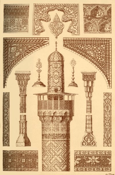 زخرفة معمارية فارسية ، 1898. بواسطة غير معروف