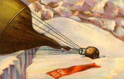 منطاد أبحاث بيكاردز يهبط في جبال الألب ، 1931 ، 1932. بواسطة غير معروف