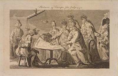 صورة لأوروبا في يوليو 1772 ، 1772 بواسطة غير معروف