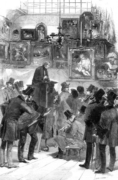 بيع الصورة في السادة كريستي ومانتون ، شارع الملك ، سانت جاميس ، لندن ، 1856 بواسطة غير معروف