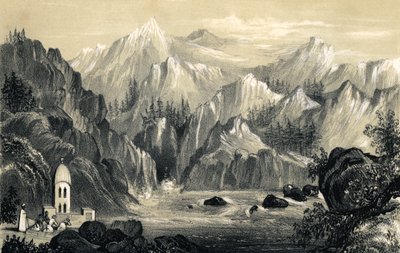 الحجاج من مصدر نهر الغانج ، الهند ، ١٨٤٧ بواسطة غير معروف