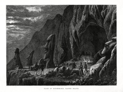 سهل رونوروراكا ، جزيرة الفصح ، 1877 بواسطة غير معروف