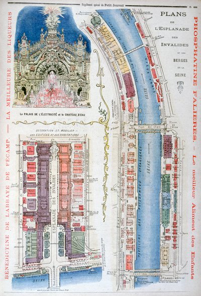 مخطط Esplanade des Invalides ، المعرض العالمي لعام 1900 ، باريس ، 1900 بواسطة غير معروف