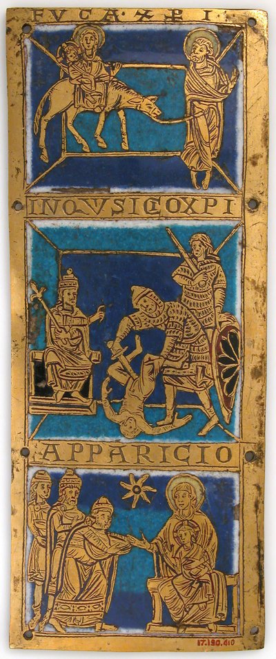 لوحة من مذبح محمول مع مشاهد من حياة يسوع ، الألمانية ، كاليفورنيا. 1160-80. بواسطة غير معروف