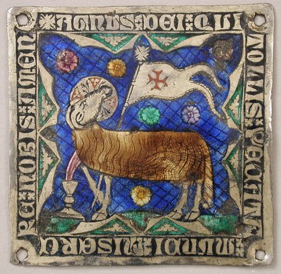 لوحة عليها Agnus Dei ، الكاتالونية ، القرن الرابع عشر. بواسطة غير معروف