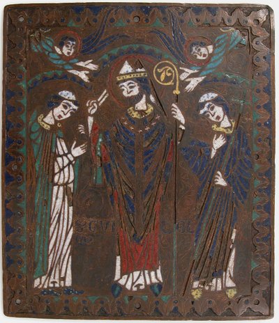 لوحة مع القديس وليام بورجيه ، الفرنسية ، كاليفورنيا. 1218-25. بواسطة غير معروف