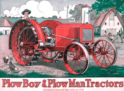 جرارات PlowBoy و PlowMan ، c1916 بواسطة غير معروف
