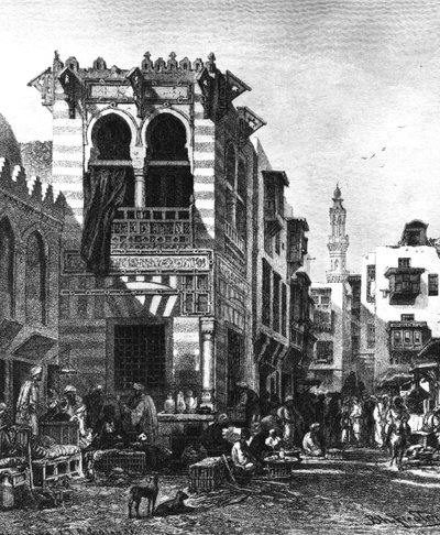 المدارس الشعبية في قلب القاهرة ، مصر ، 1880 بواسطة غير معروف