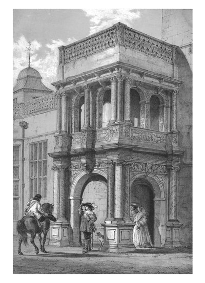 الشرفة في Audley End ، Essex ، c1840. بواسطة غير معروف