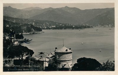 بورتوفينو - Castello Braun e Panorama Golfo Tigulio ، c1900. بواسطة غير معروف