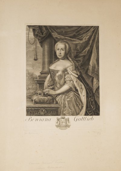 صورة لبينينيا جوتليب فون بيرون 1703-1782 ، دوقة كورتلاند بواسطة غير معروف