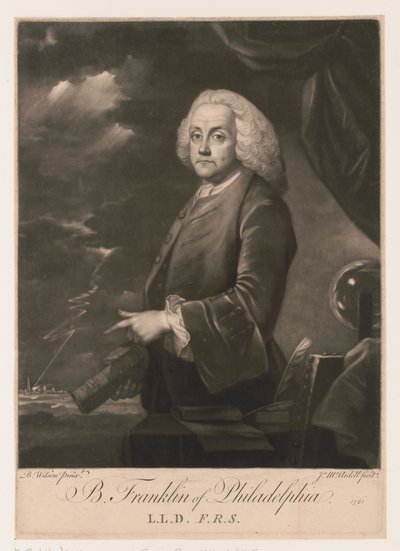 Portrait of Benjamin Franklin (1706-1790) بواسطة غير معروف
