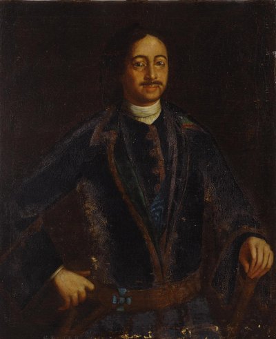 صورة للإمبراطور بطرس الأول الكبير 1672-1725 ، أوائل القرن الثامن عشر بواسطة غير معروف