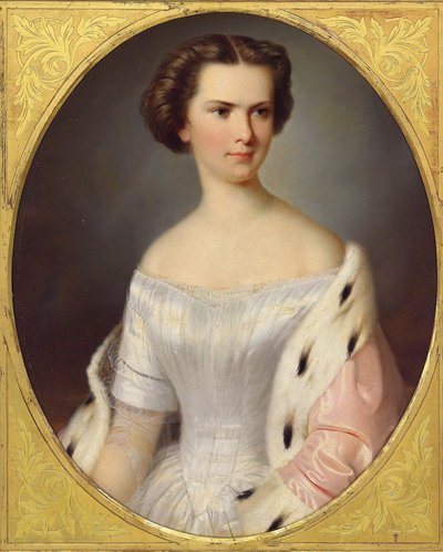 صورة الإمبراطورة إليزابيث من النمسا ، حوالي عام 1855. بواسطة غير معروف