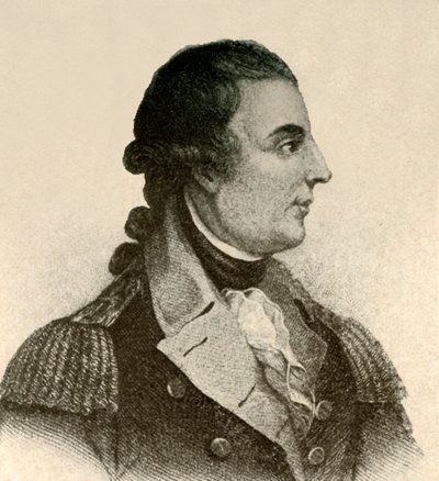 صورة لجنرال مونتغمري ، تُظهر مخزونًا من الحرير الأسود ، شعر في الطابور ، c1770 ، 1937. بواسطة غير معروف