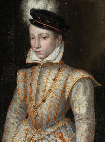 صورة لملك فرنسا تشارلز التاسع 1550-1574 ، ج. 1560. بواسطة غير معروف
