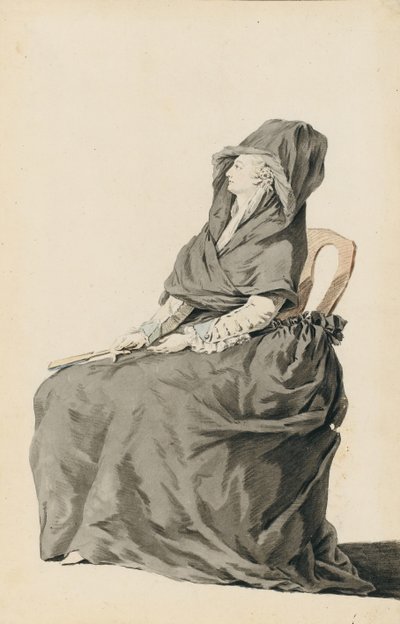 صورة ماري أنطوانيت أثناء محاكمتها ، 1793 بواسطة غير معروف