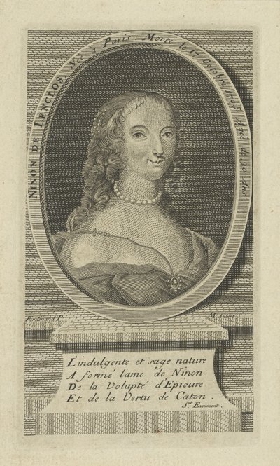 صورة نينون دي لينكلوس 1620-1705 ، كاليفورنيا 1730. بواسطة غير معروف