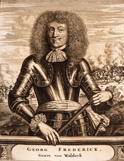 صورة للأمير جورج فريدريش من Waldeck 1620-1692 من: موقع الحرب ، 1675. بواسطة غير معروف