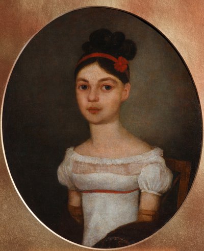 صورة لـ Yelizaveta Fyodorovna Ozerova ، née Zagryazyskaya 1800-1885 ، ج. 1815 بواسطة غير معروف