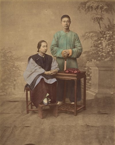 [صورة لزوجين صينيين] ، 1870. بواسطة غير معروف