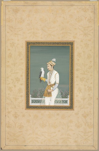 صورة لأمير مع صقر ، 1700. بواسطة غير معروف