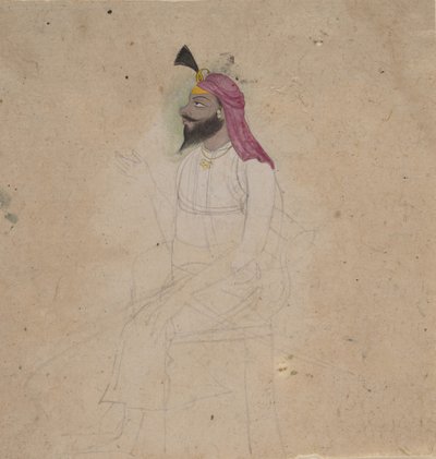صورة لأحد النبلاء السيخ ، أوائل القرن التاسع عشر. بواسطة غير معروف
