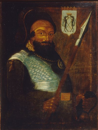 صورة زعيم القوزاق ، الفاتح لسيبيريا يرماك تيموفييفتش -1585 ، أوائل القرن الثامن عشر. بواسطة غير معروف
