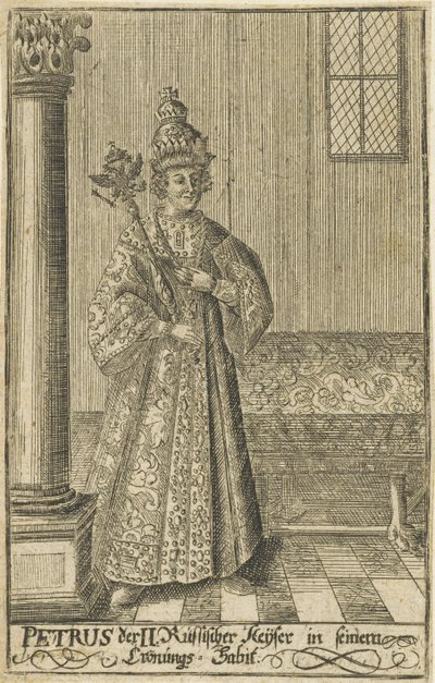 صورة القيصر بطرس الثاني لروسيا 1715-1730 ، حوالي 1730. بواسطة غير معروف