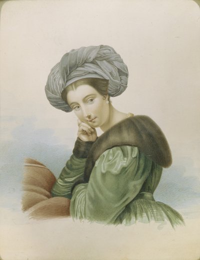 صورة الممثلة إيكاترينا سيميونوفا 1786-1849 ، أوائل القرن التاسع عشر. بواسطة غير معروف