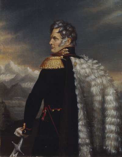 صورة للقائد العام للجيش الروسي في القوقاز أليكسي يرمولوف 1777-1861 ، 1825 بواسطة غير معروف