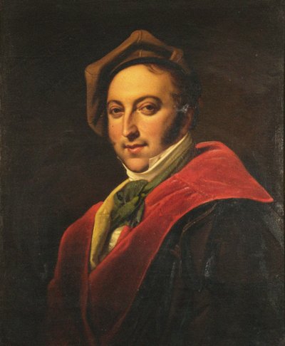 صورة الملحن Gioachino Antonio Rossini 1792-1868. بواسطة غير معروف